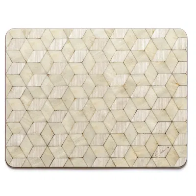 E. Inder Designs Green / Grey Placemats Set Of Four Neutral Scandi Design Heat Proof Melamine. U K Size Please Measur In Neutral