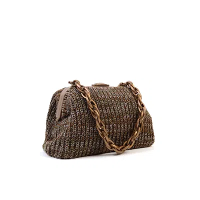 Sjw Bags London Women's Neutrals Balmoral Knitted Purse Clutch In Heather Mix In Black