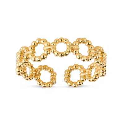 Elk & Bloom Women's Gold Loop Link Stacking Ring In Gold