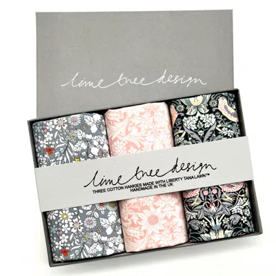Lime Tree Design Men's Three Hankies Made With Liberty Fabric - Morris Minor In Multi