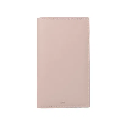 Godi. Rose Gold Handmade Leather Passport & Travel Wallet In Nude Pink