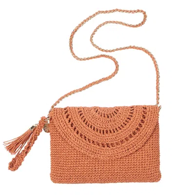 Sjw Bags London Women's Orange Grace Hand Crochet Bag In Salmon