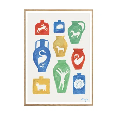 Rosanna Corfe A1 - 'nostalgia Vessels' Colourful Print In Multi