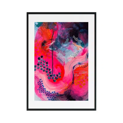 Jessica Slack Studio Pink / Blue Sun Salutations - Large Abstract Print In Multi