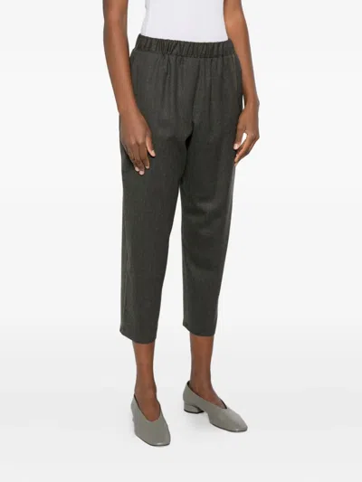 Dušan Elastic-waist Trousers In Gray