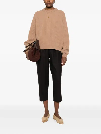 Dušan Elasticated-waist Trousers In Brown