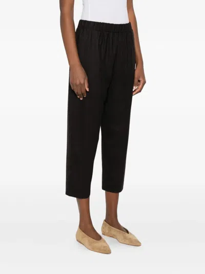 Dušan Elasticated-waist Trousers In Brown