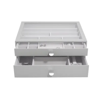 Stackers Women's  Supersize Pebble Grey Set Of Two Drawers In Gray