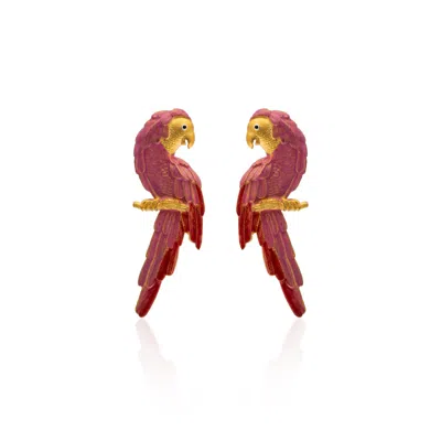 Milou Jewelry Women's Pink Parrot Earrings In Pink