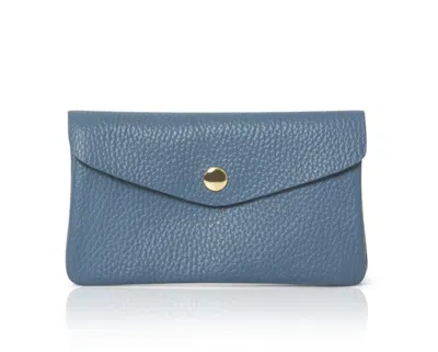 Betsy & Floss Women's Medium Popper Leather Purse In Denim Blue In Blue