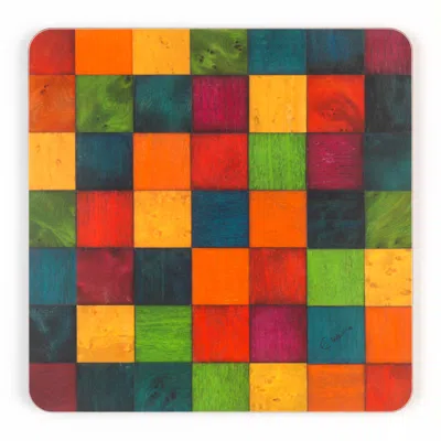 E. Inder Designs Two Chopping Paddles And Teapot Stand Gift Set In Cheering Colours. Gift For The Cook. In Multi