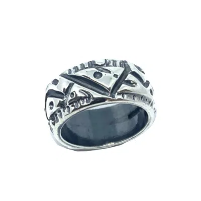 Tg-jewellery By Tamara Gervasio Abstract Men's Silver Ring In Silver