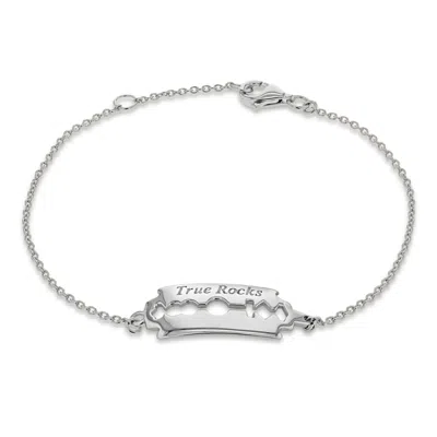 True Rocks Razor Charm Bracelet In Gold