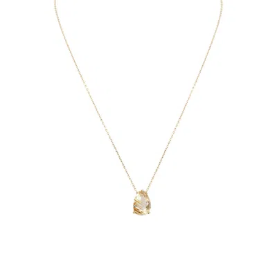 Sally Skoufis Women's Pure Droplet Necklace With Gold Rutile In 18k Gold Vermeil In Gold