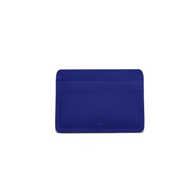 Godi. Women's Handmade Leather Card Case - Cobalt Blue