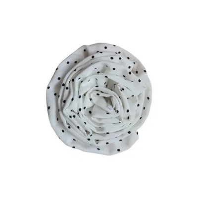 2kstyle Women's Black / White Polka-dot Viscose Brooch - Black And White In Multi