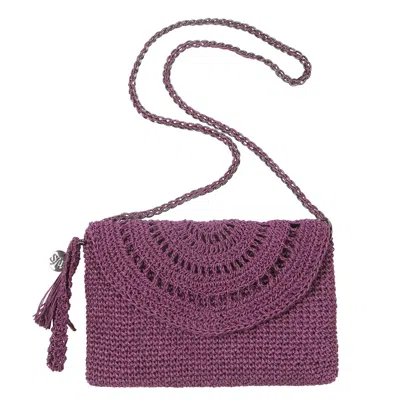 Sjw Bags London Women's Pink Grace Hand Crochet Bag In Purple
