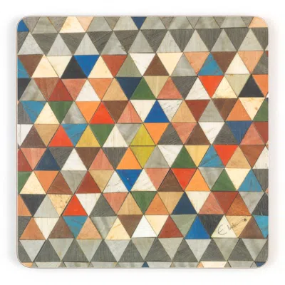 E. Inder Designs Mosaic Coaster Set Of Six. Heat Resistant Melamine. From The Boho Harlequin Range. In Multi