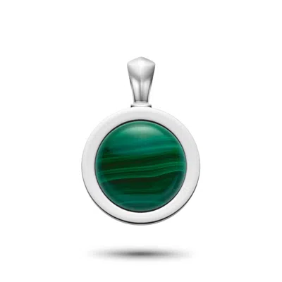 Rahul Patel Collection Men's Green / Silver Genesis Malachite Amulet In Multi