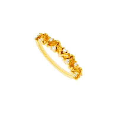 Lavani Jewels Women's Orange / Gold Birthstone Ring November Orange Goldplated Citrino In Gold