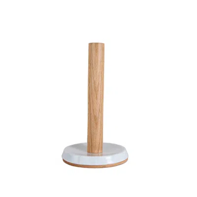 And Jacob Paper Towel Holder Marble White And Oak In Multi