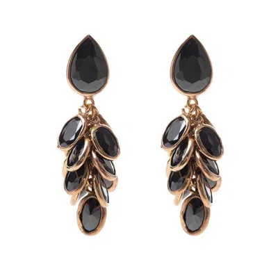 Freya Rose Women's Petite Black & Rose Gold Crystal Drops In Multi