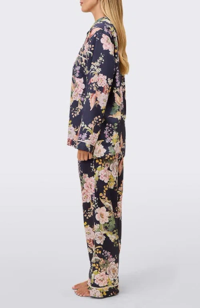 Papinelle Betsy Cotton Sateen Pajamas In Blue