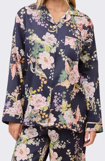 Papinelle Betsy Cotton Sateen Pajamas In Blue