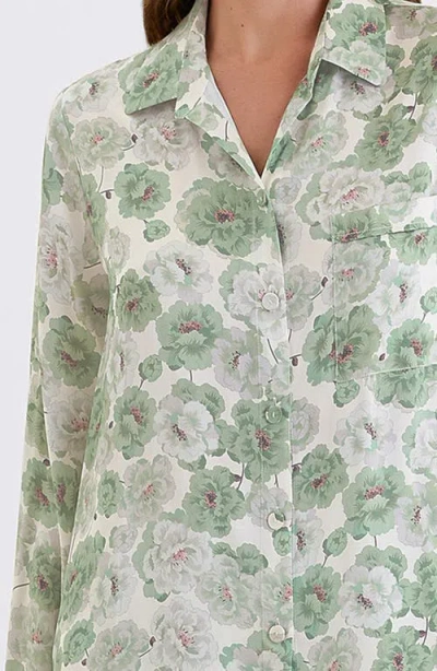 Papinelle Florence Cotton Sateen Pajamas In Green