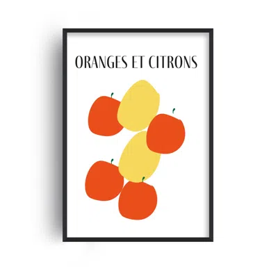 Fanclub Oranges And Lemons French Giclée Retro Art Print A2 In Multi