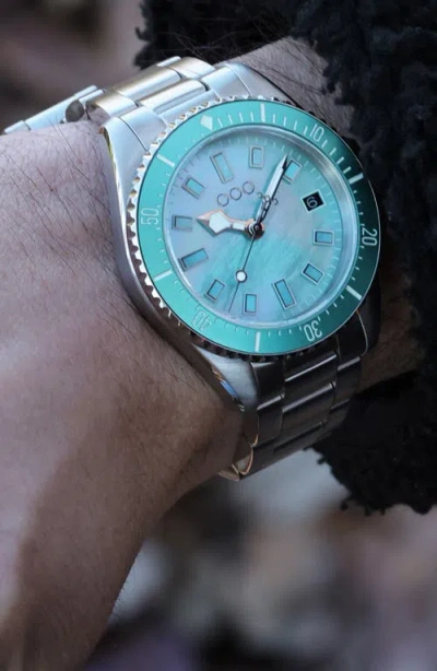 Out Of Order Casanova Turquoise Mother-of-pearl Bracelet Watch, 38mm In Green