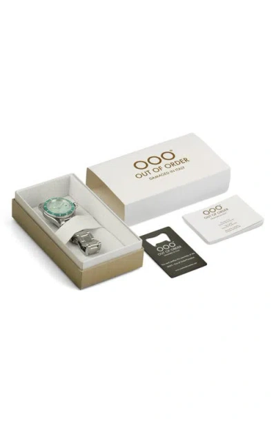 Out Of Order Casanova Turquoise Mother-of-pearl Bracelet Watch, 38mm In Green