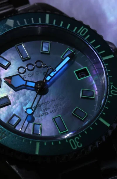 Out Of Order Casanova Turquoise Mother-of-pearl Bracelet Watch, 38mm In Green