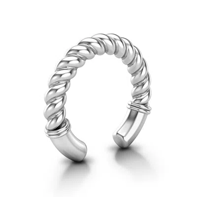 Rahul Patel Collection Men's Silver Nautical Open Rope Ring In Silver