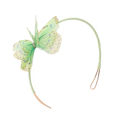 Oanasavu.creations Women's Butterfly Headband Mint Green Hairband Hair Accessory In Green