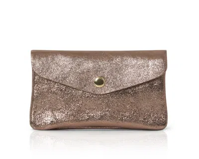 Betsy & Floss Women's Neutrals Medium Popper Leather Purse In Bronze In Multi