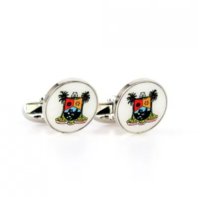 David Wej Men's Lagos Circle Cufflink – Multi