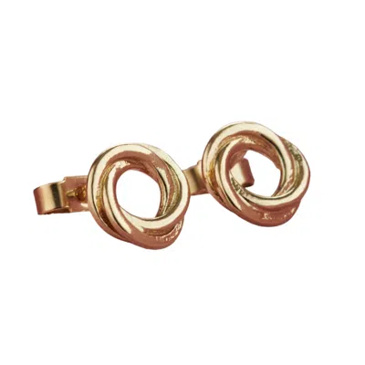 Posh Totty Designs Women's Yellow Gold Plated Russian Ring Stud Earrings In Burgundy