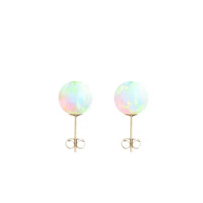 Ora Pearls Women's Sea Opal Stud Earrings - Solid 9ct Gold In Yellow