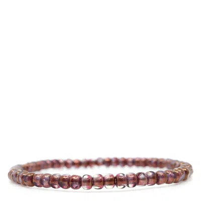 Shar Oke Men's Red / Gold Raspberry & Gold Czech Picasso Beaded Bracelet In Multi