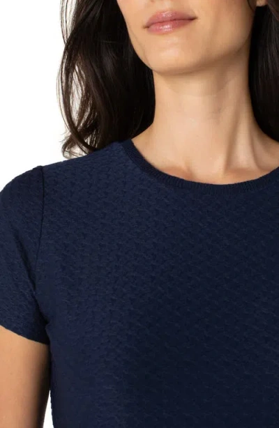 Liverpool Los Angeles Jacquard Tee In Blue