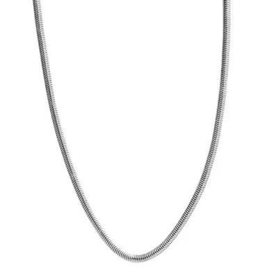 Fv Jewellery Women's Silver / Black Steel Me Silver Snake Chain In Multi