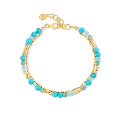 Dower & Hall Women's Azure Orissa Bracelet In Gold Vermeil In Multi