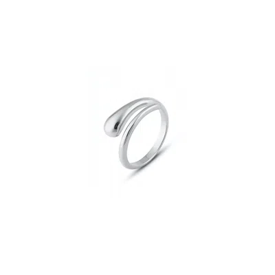 Spero London Signature Sterling Silver Stacking Snake Ring In Silver