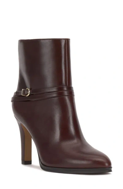 Vince Camuto Sybilla Double-strap Booties In Brown