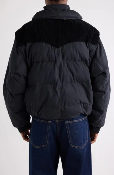 Isabel Marant Dawson Down Convertible Jacket In Black
