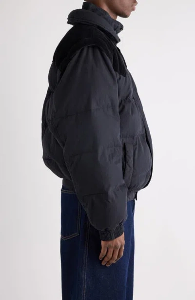 Isabel Marant Dawson Down Convertible Jacket In Black