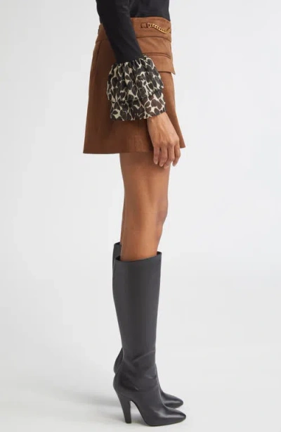Ramy Brook Martha Faux Suede Mini Skirt In Coffee In Brown