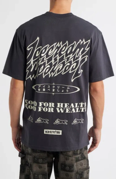 Icecream Money On My Mind Graphic T-shirt In Gray