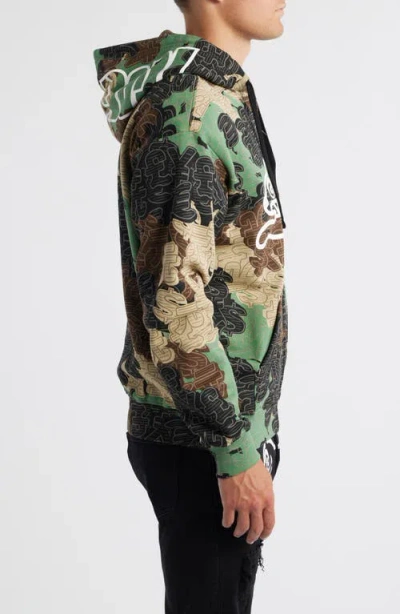 Icecream Camouflage Soft Shell Zip Hoodie In Multi